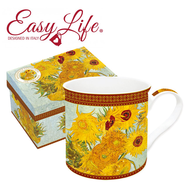 義大利 Easy Life 名畫系列 馬克杯 梵谷﹝Vincent van Gogh﹞ 十二朵向日葵