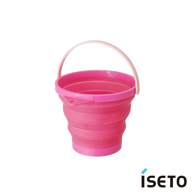 【ISETO】伸縮旅行水桶(桃粉)