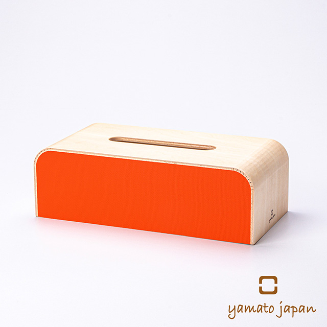 【YAMATO】手作布藝木質面紙盒(熱帶橙)
