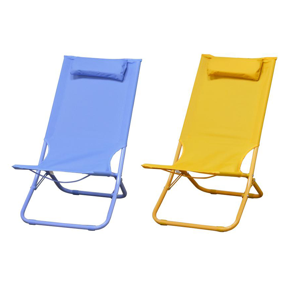 【YU Living】北歐風戶外折疊牛津布海灘椅 戶外休閒椅 (2色)