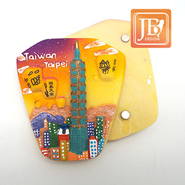 JB Design愛台灣系列_台灣波麗磁鐵 紀念品 觀光 禮物 冰箱貼 (二入)