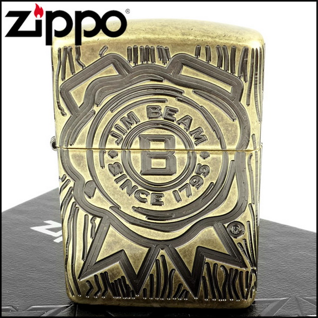 【ZIPPO】美系~JIM BEAM金賓波本威士忌-360度多刀雕刻