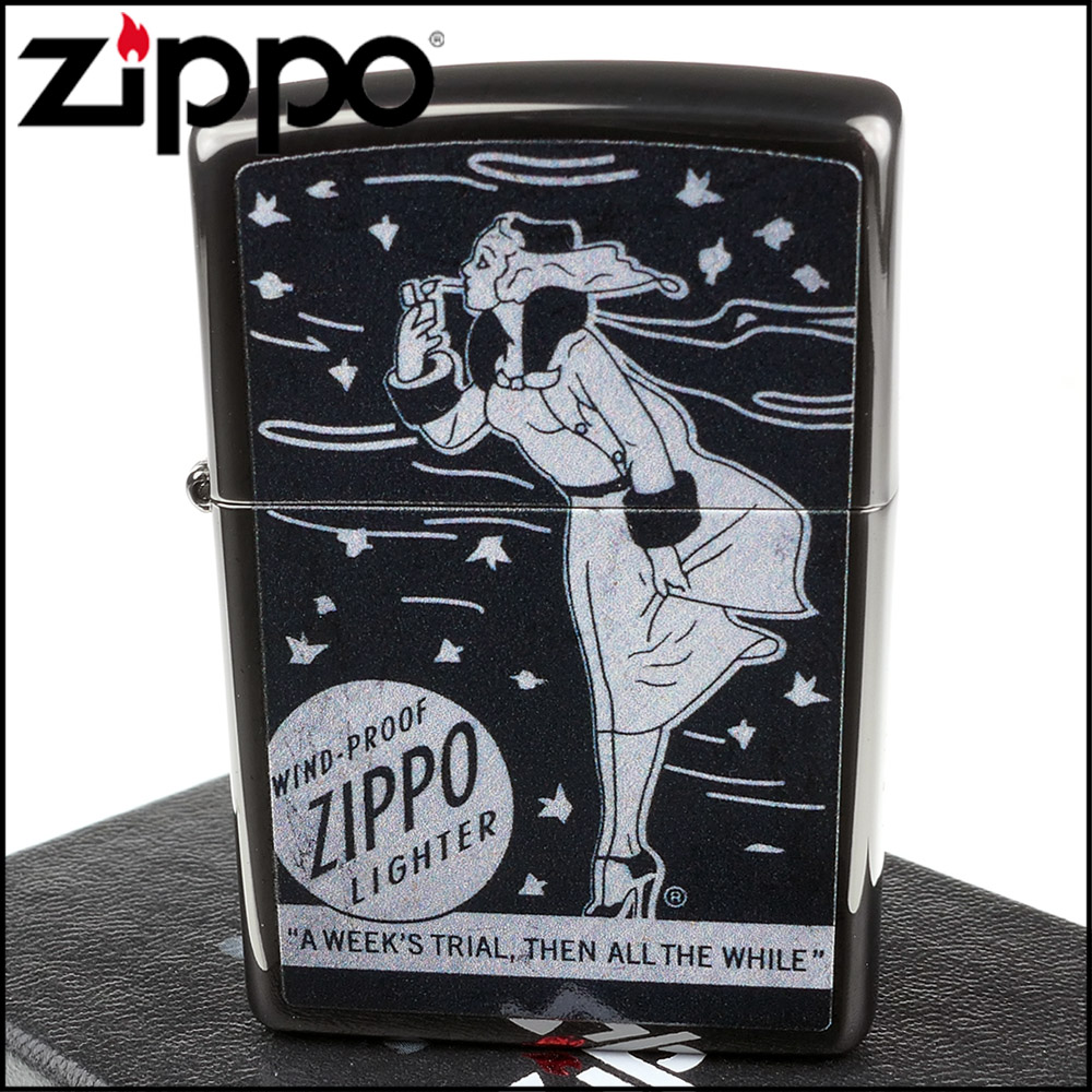 【ZIPPO】美系~Windy Design-風中女郎圖案設計打火機