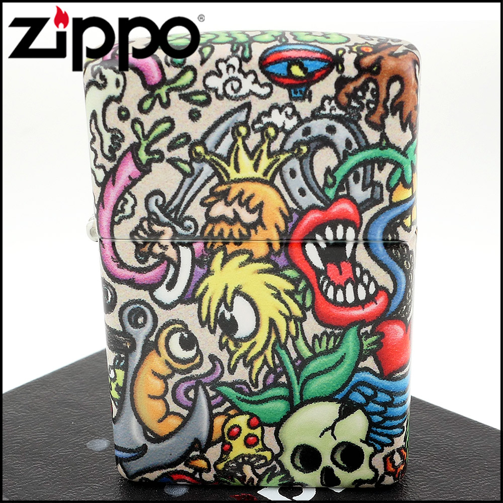 【ZIPPO】美系~Crazy Collage-瘋狂拼貼圖案-540色彩印工法打火機