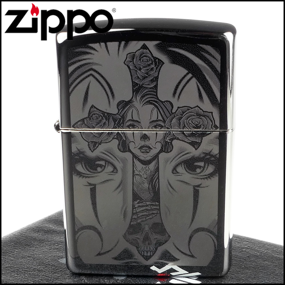 【ZIPPO】美系~Skull Cross-骷髏十字架圖案設計打火機