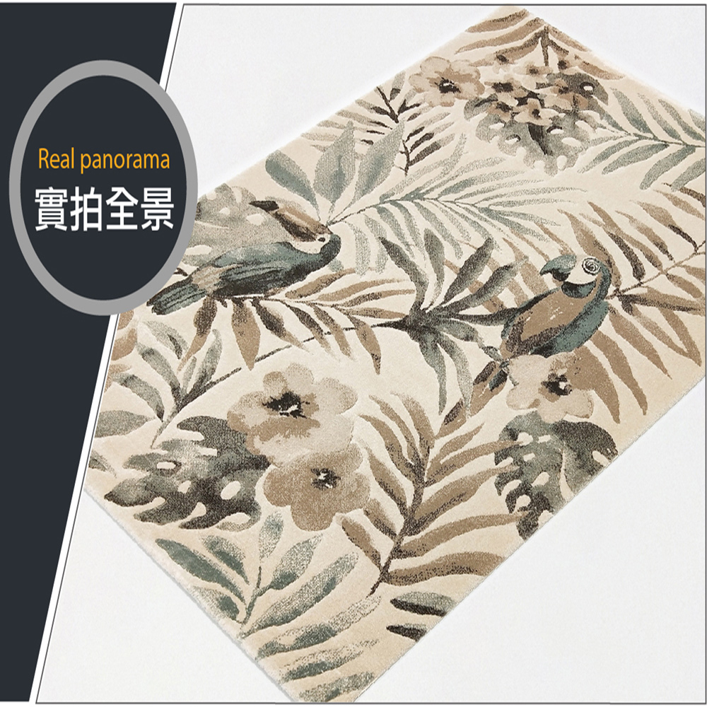 【范登伯格】歐斯特 都會時尚進口地毯-森林鳥花園 米 (160x230cm)