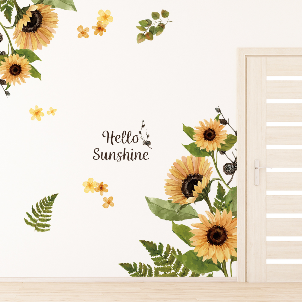 【半島良品】 DIY無痕創意牆貼/壁貼-向日葵