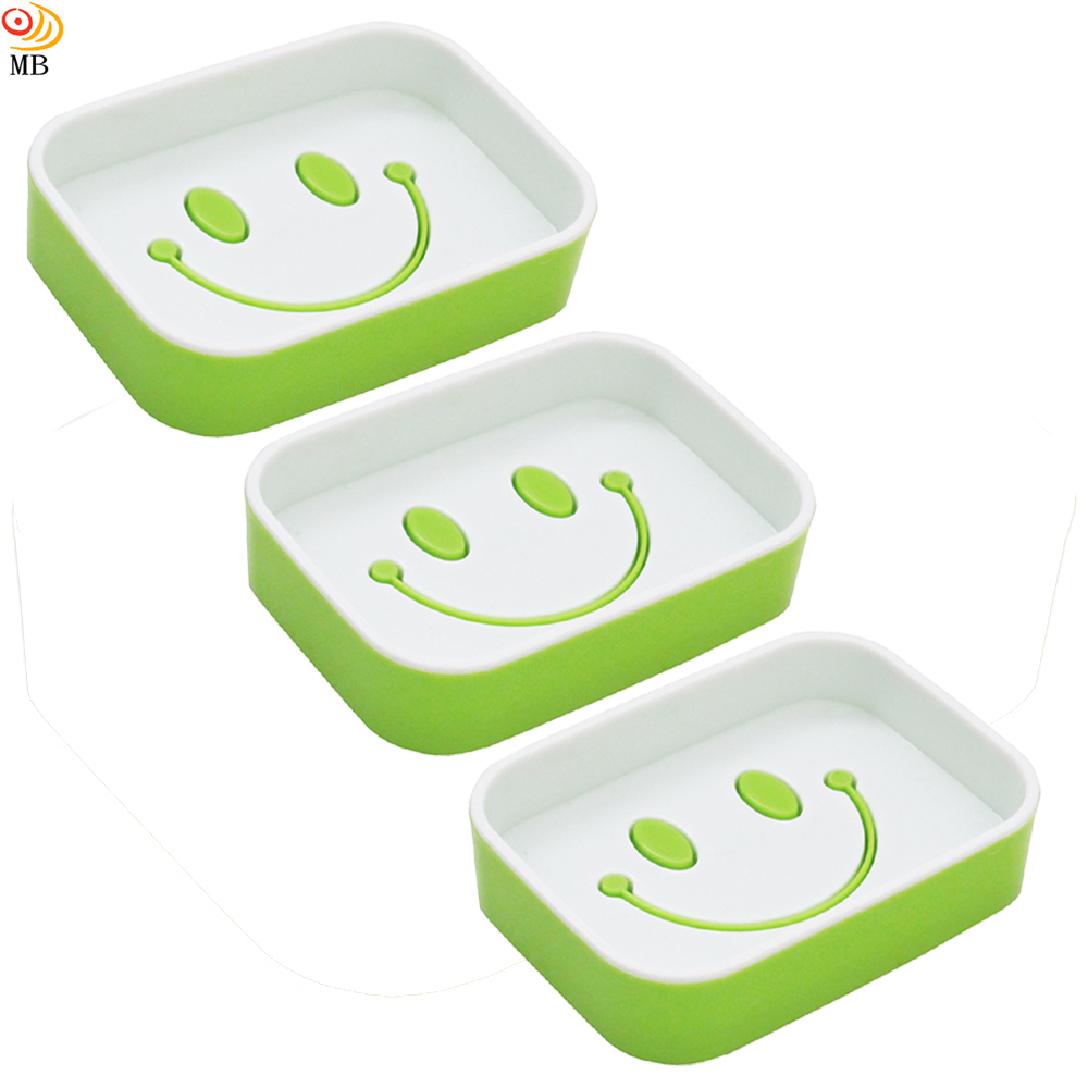 創意笑臉造型雙層大肥皂盒超值3入(Y-8005)