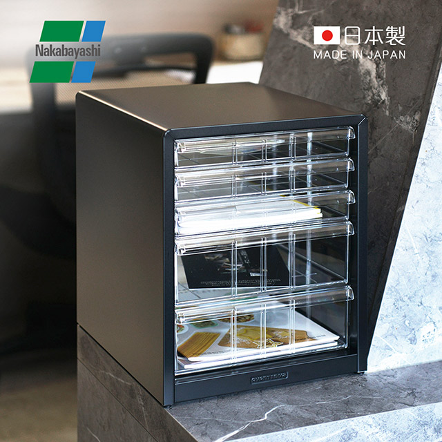 【日本仲林】日本製鋼製桌上型A4文件櫃/資料櫃-3低抽+2高抽 (AL-C5/公文櫃)