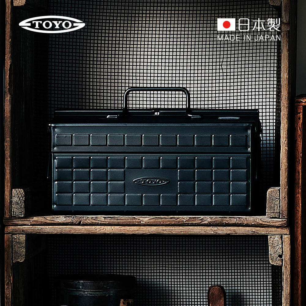 【日本TOYO】ST-350 日製提把式鋼製雙層兩段式工具箱 (34公分/收納箱/手提箱)