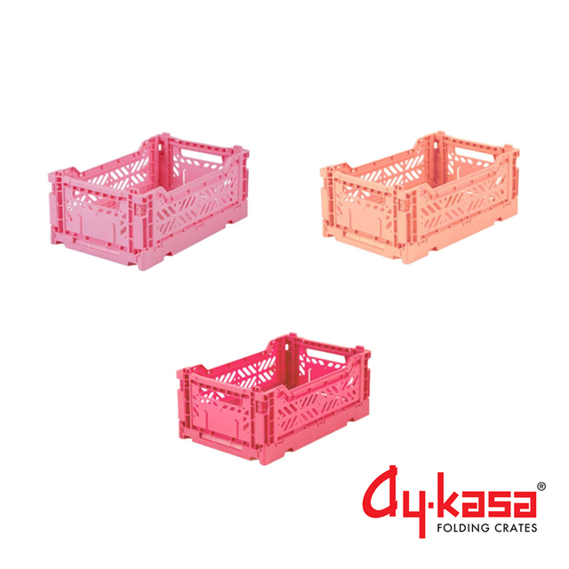 Ay-kasa S土耳其籃3件組-夢幻粉(櫻桃玫瑰、芭比粉、鮭魚粉)