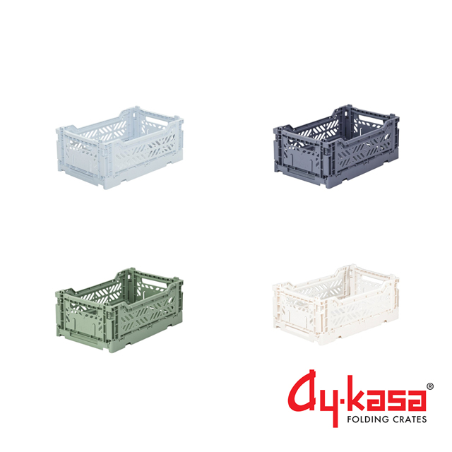 Ay-kasa S土耳其籃4件組-莫蘭迪色(椰奶白、霧灰藍、紳士藍、抹茶綠)
