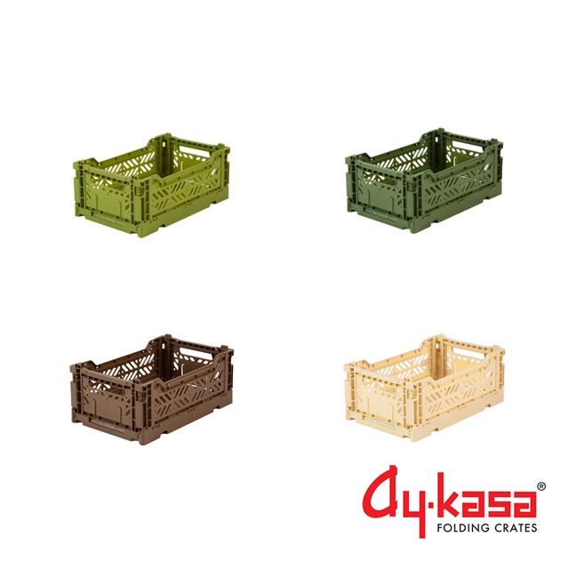 Ay-kasa S土耳其籃4件組-戶外生活(咖啡、橄欖綠、軍綠、香蕉奶昔)