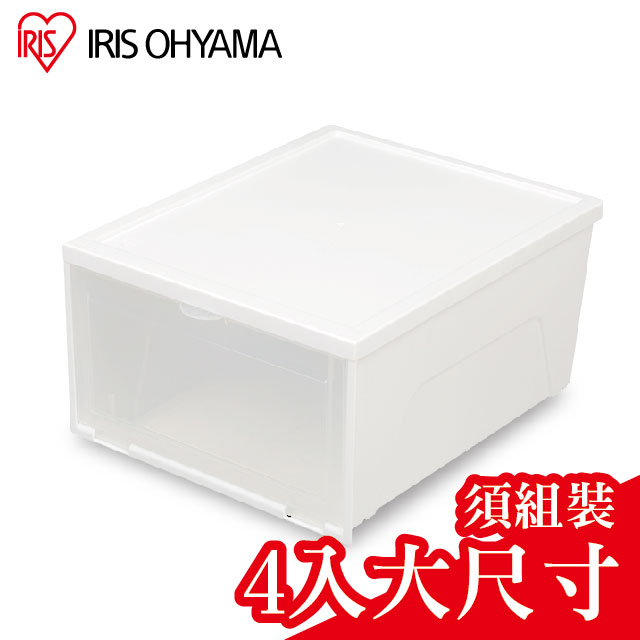 【IRIS OHYAMA】日本4入透明收納鞋盒 NSBM340