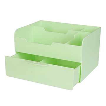 大容量 多功能抽屜式收納置物盒 綠色