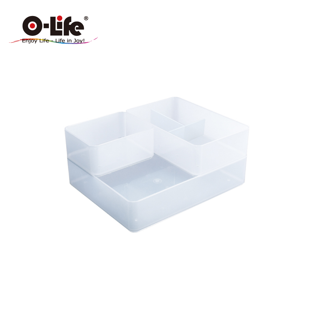 [O-LIFE 堆疊式整理收納盒-3入組-B-011