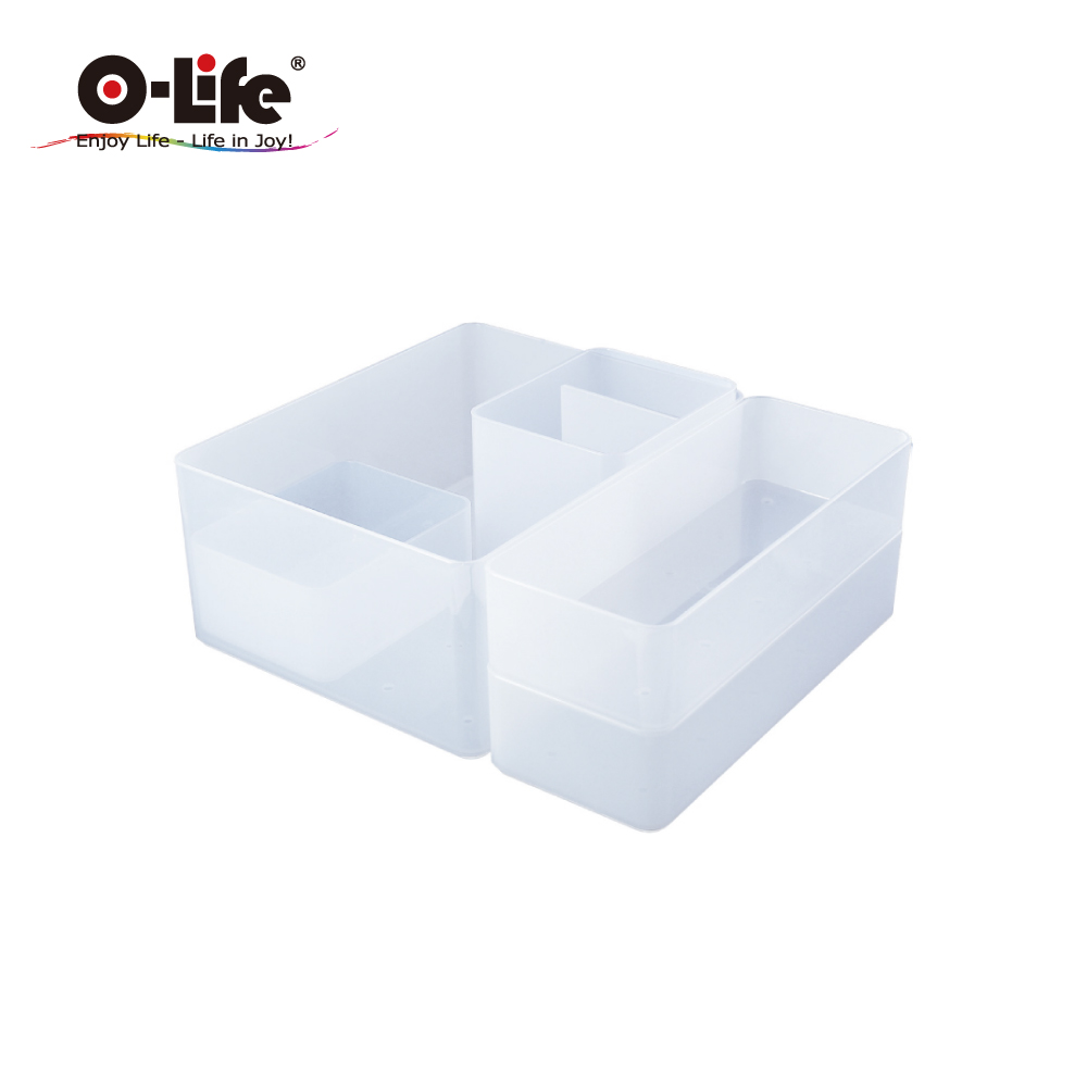 [O-LIFE 堆疊式整理收納盒-5入組-B-015