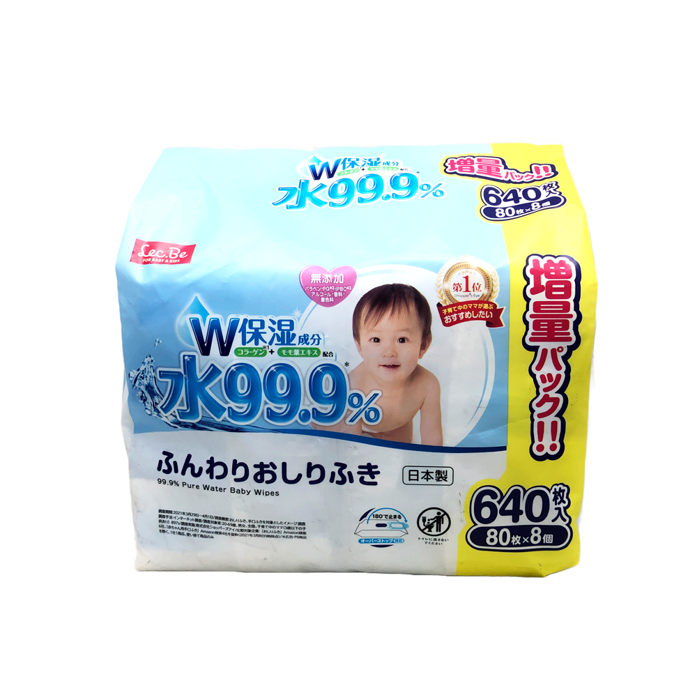 日本 LEC 99.9%純水 濕紙巾 E00868 (80枚*8包)