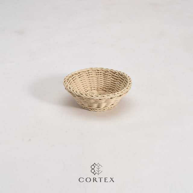 CORTEX迷你圓型編織籃W18-米白色