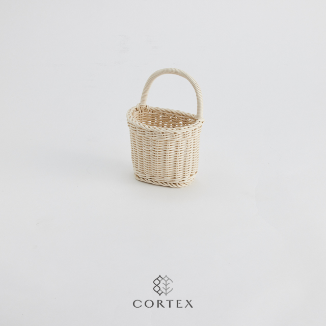 CORTEX 編織籃 小掛籃W18 米白色