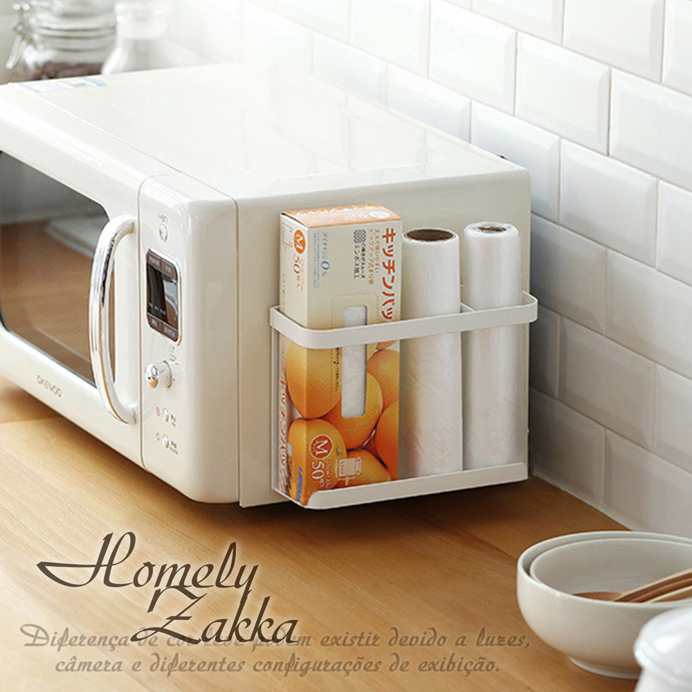 【Homely Zakka】日式簡約鐵藝磁吸式廚房多功能收納架置物架_2色一組