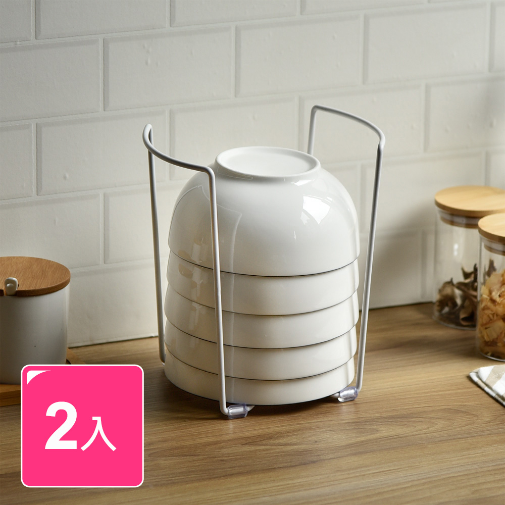 【Homely Zakka】日式簡約鐵藝碗架/餐碗置物架 2入/組