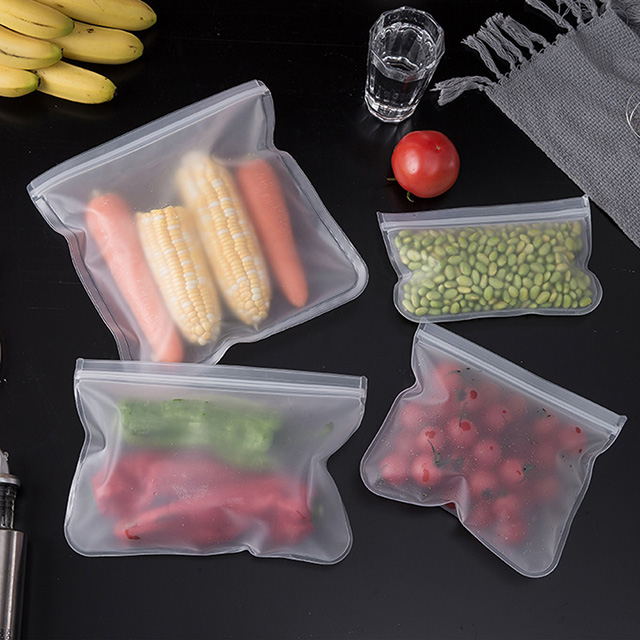 【荷生活】EVA透明食物保鮮袋 水果蔬菜食物密封袋 環保袋-大號單入