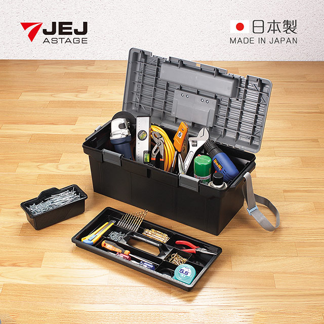 【日本JEJ】日本製 職人590型兩用分隔式PP工具箱(附背帶) (手提肩揹)