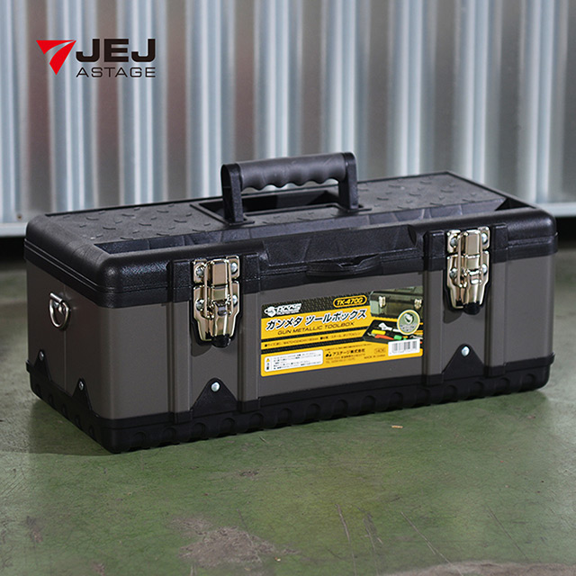 【日本JEJ】TK-470黑武士鋼製雙層分隔式手提工具箱(47x24x18cm)