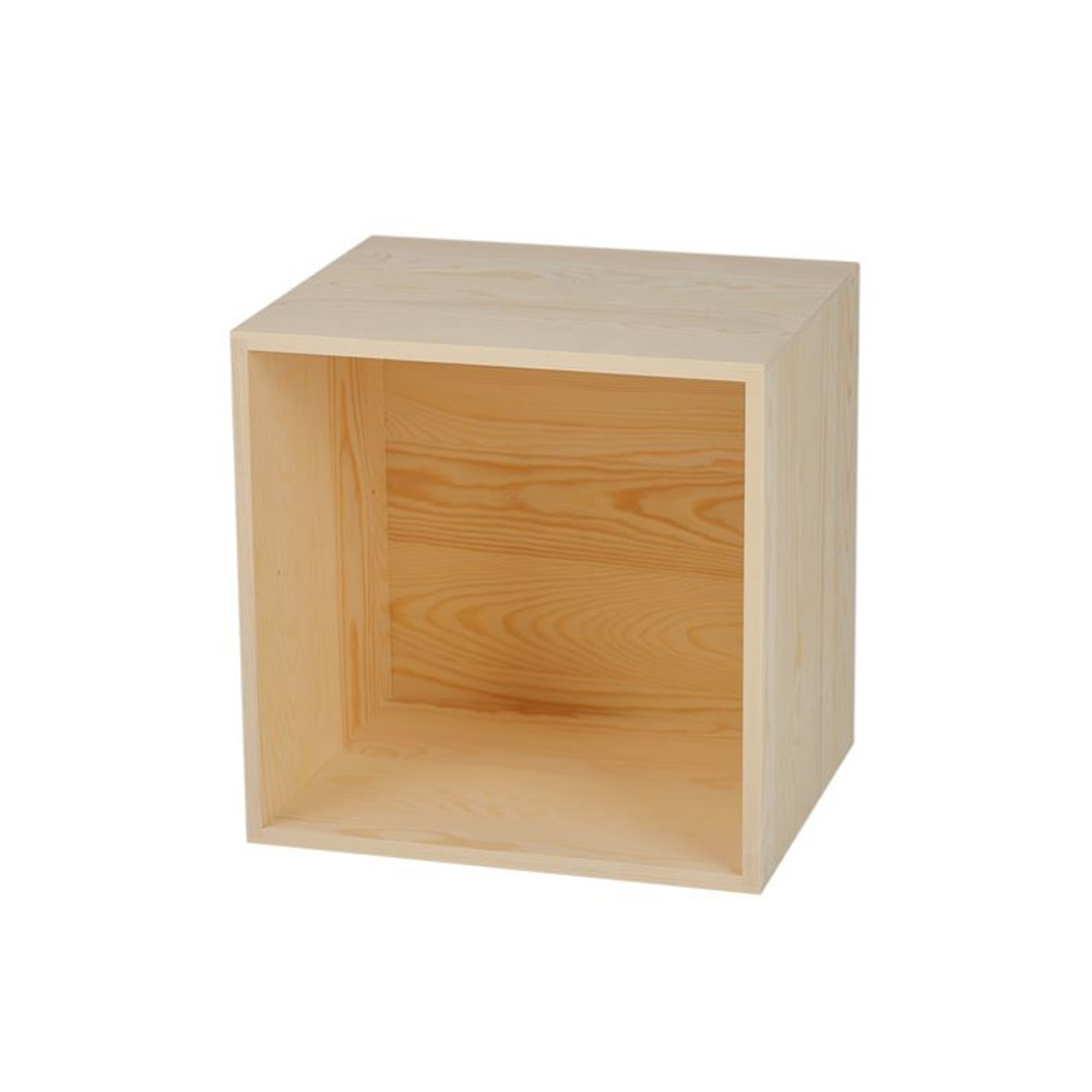 松木小書櫃可組合單個收納櫃-實木框無隔板