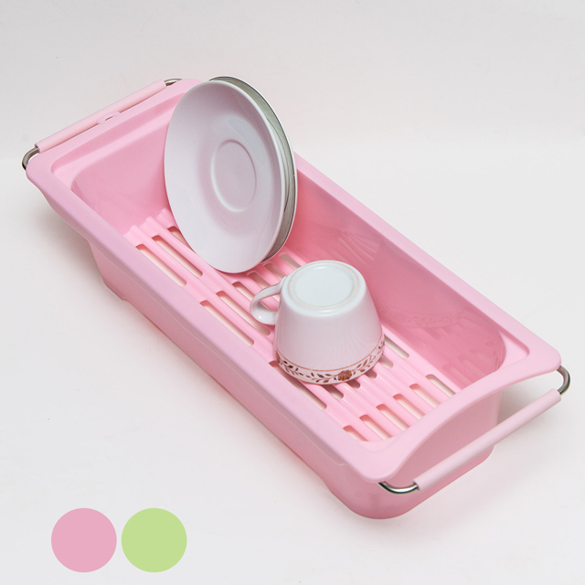【日本PEARL金屬】SKIT可伸縮碗盤餐具瀝水收納架-2色任選