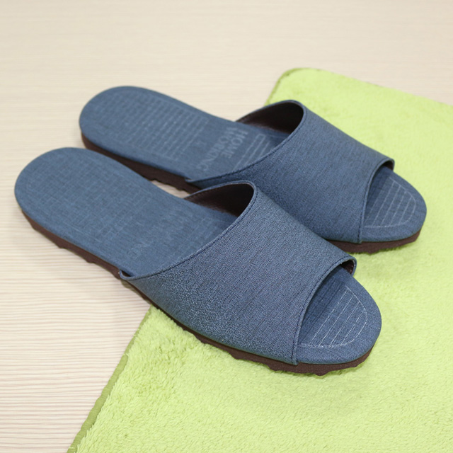 新•日式皮革拖鞋 / 沉穩藍