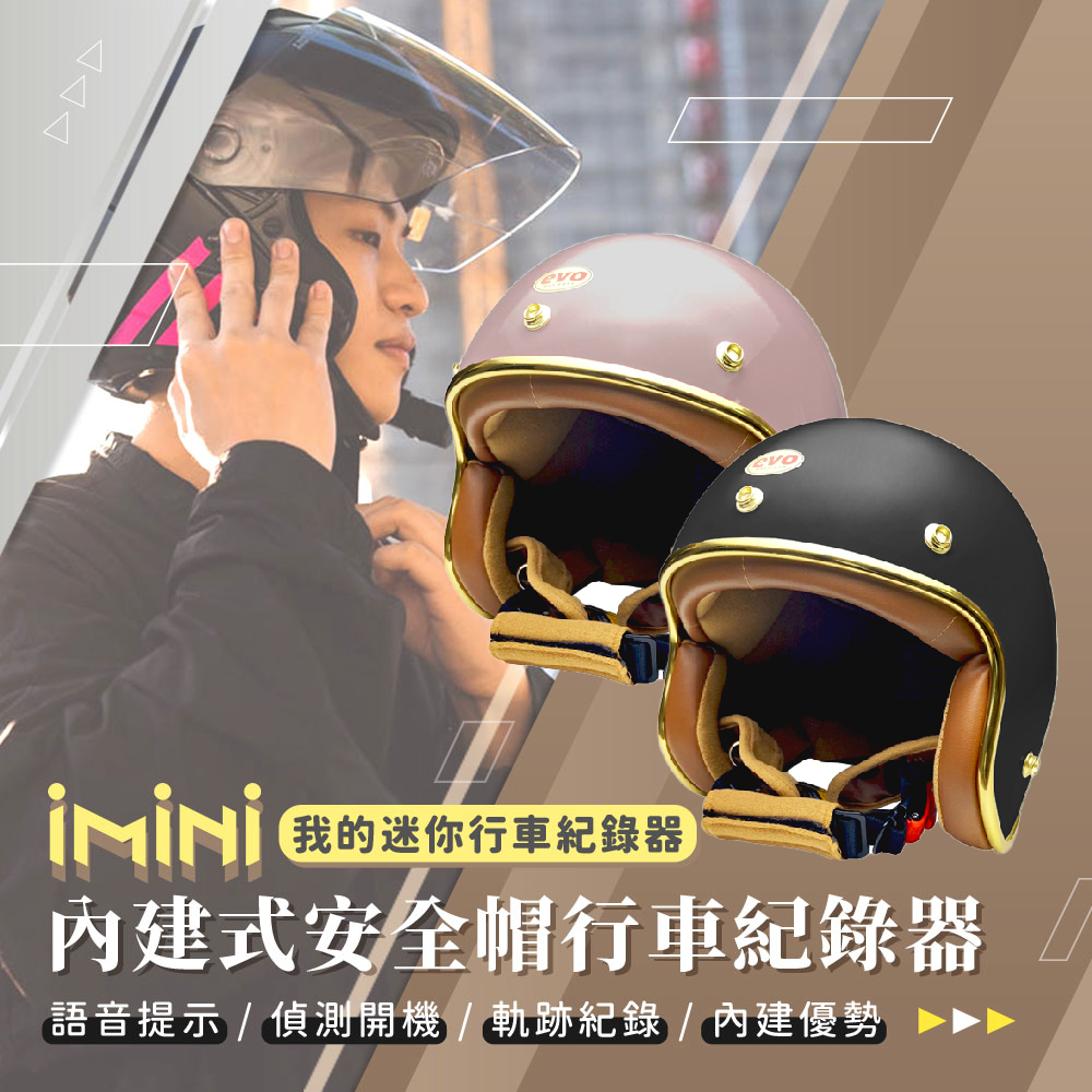 iMini iMiniDV X4C 乳膠 金邊 內建式安全帽行車記錄器(攝影機 夜拍 定位 安全帽 語音提示)