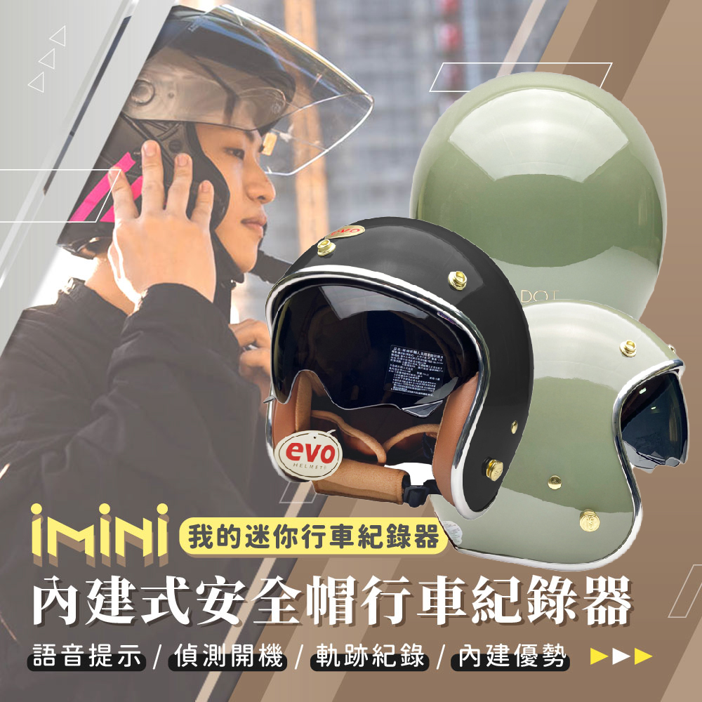 iMini iMiniDV X4C 維納斯 VENUS 內建式安全帽行車記錄器(機車用 3/4罩式 攝影機 語音提示 錄音)