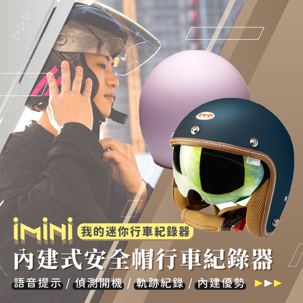 iMini iMiniDV X4C 艾莉莎 ALISA 內建式安全帽行車記錄器(1080P 紀錄器 循環錄影 台灣製 安全帽)