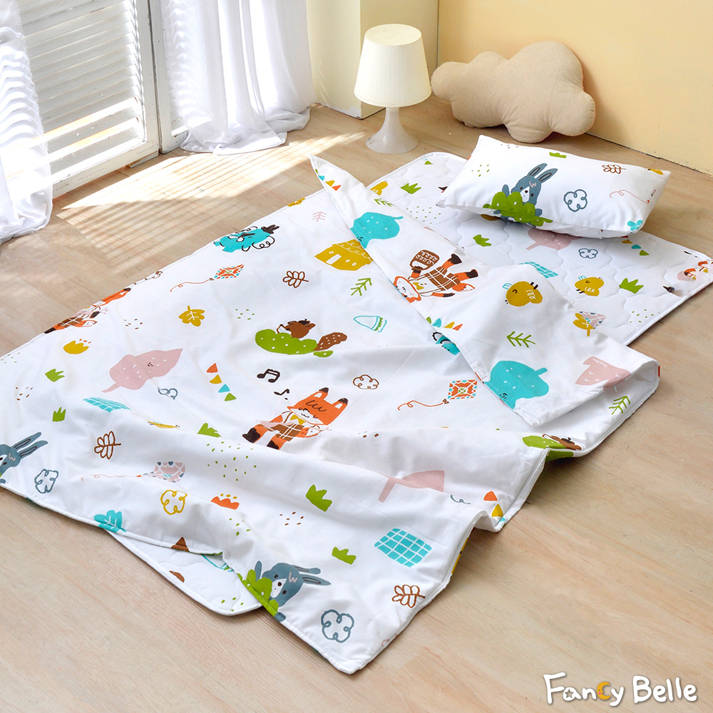 《與花仔野餐去》兒童純棉防蹣抗菌韓式三件式睡袋組