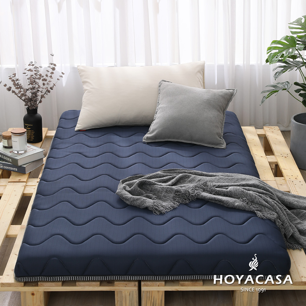 HOYACASA 台灣製獨立筒記憶棉雙面兩用可折疊床墊-單人