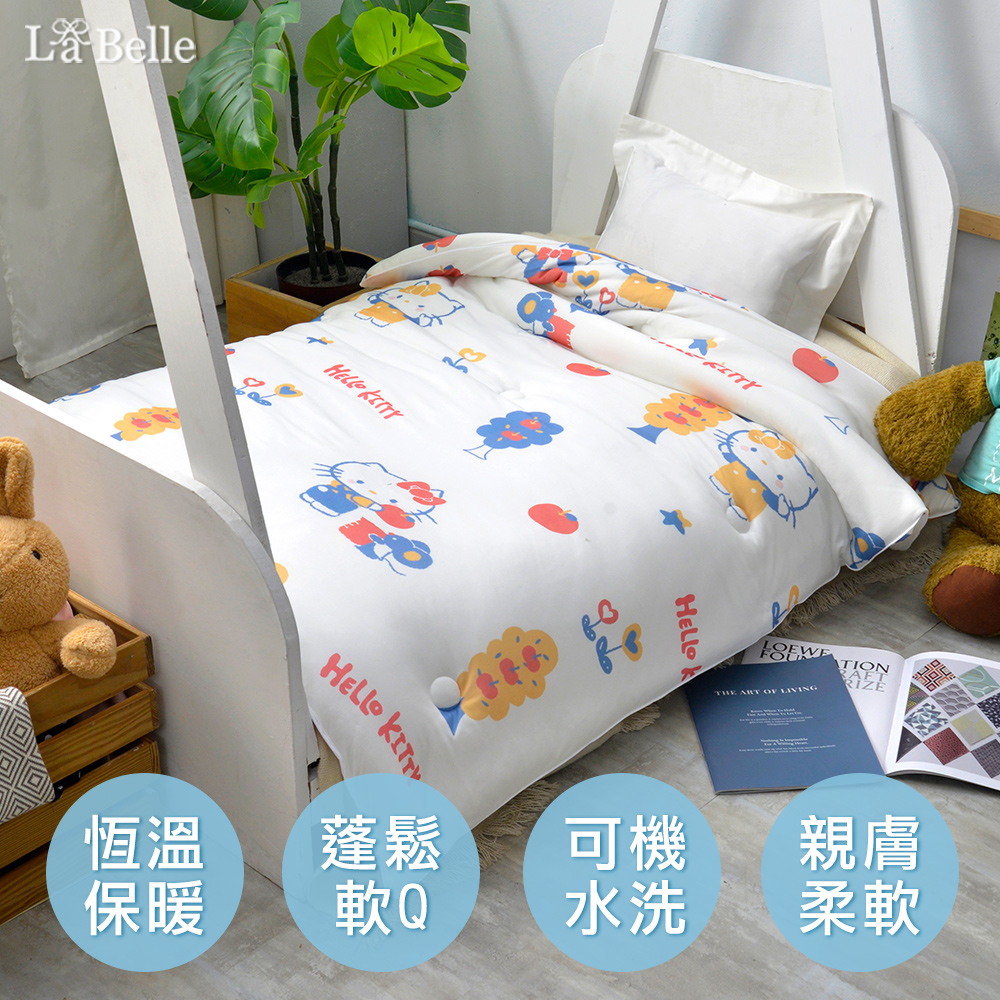 《Sanrio-HELLO KITTY蘋果樹》海島針織棉可水洗兒童抗菌暖暖被105*135CM