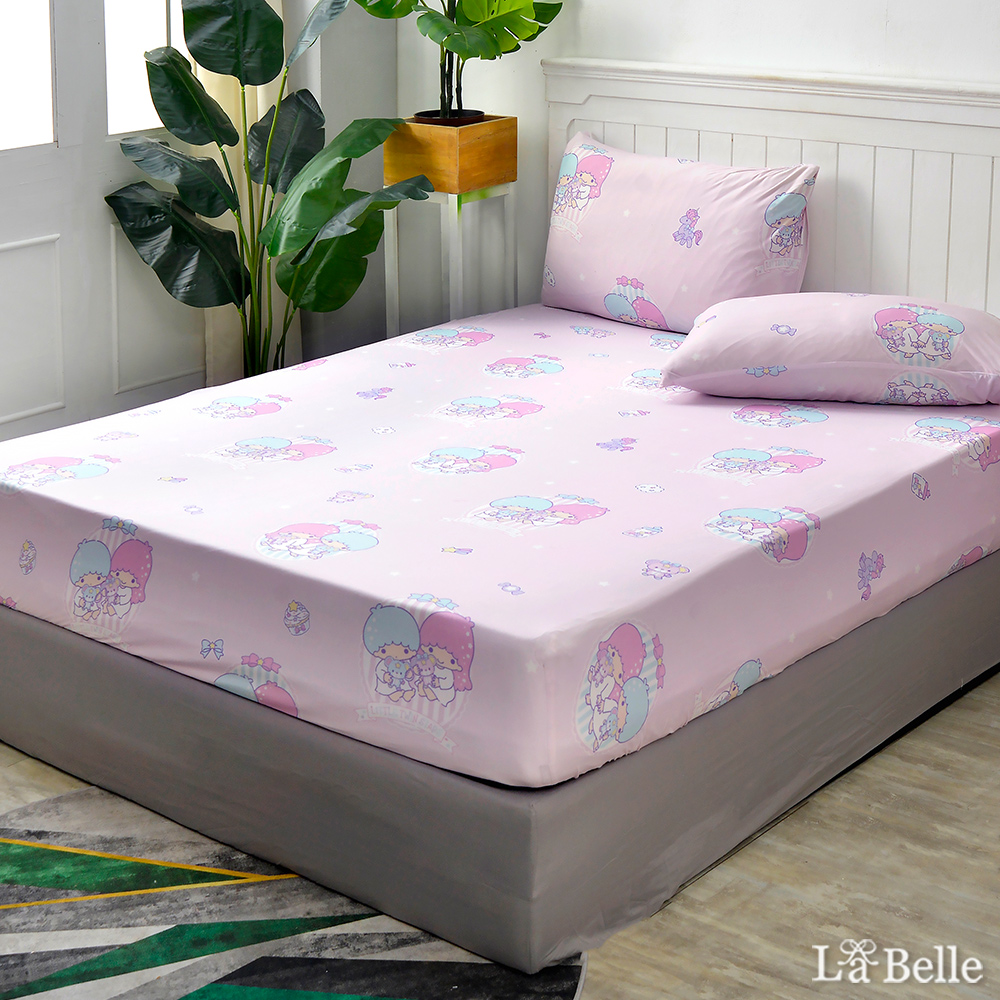 《Sanrio-雙星仙子甜蜜星空》雙人海島針織床包枕套組