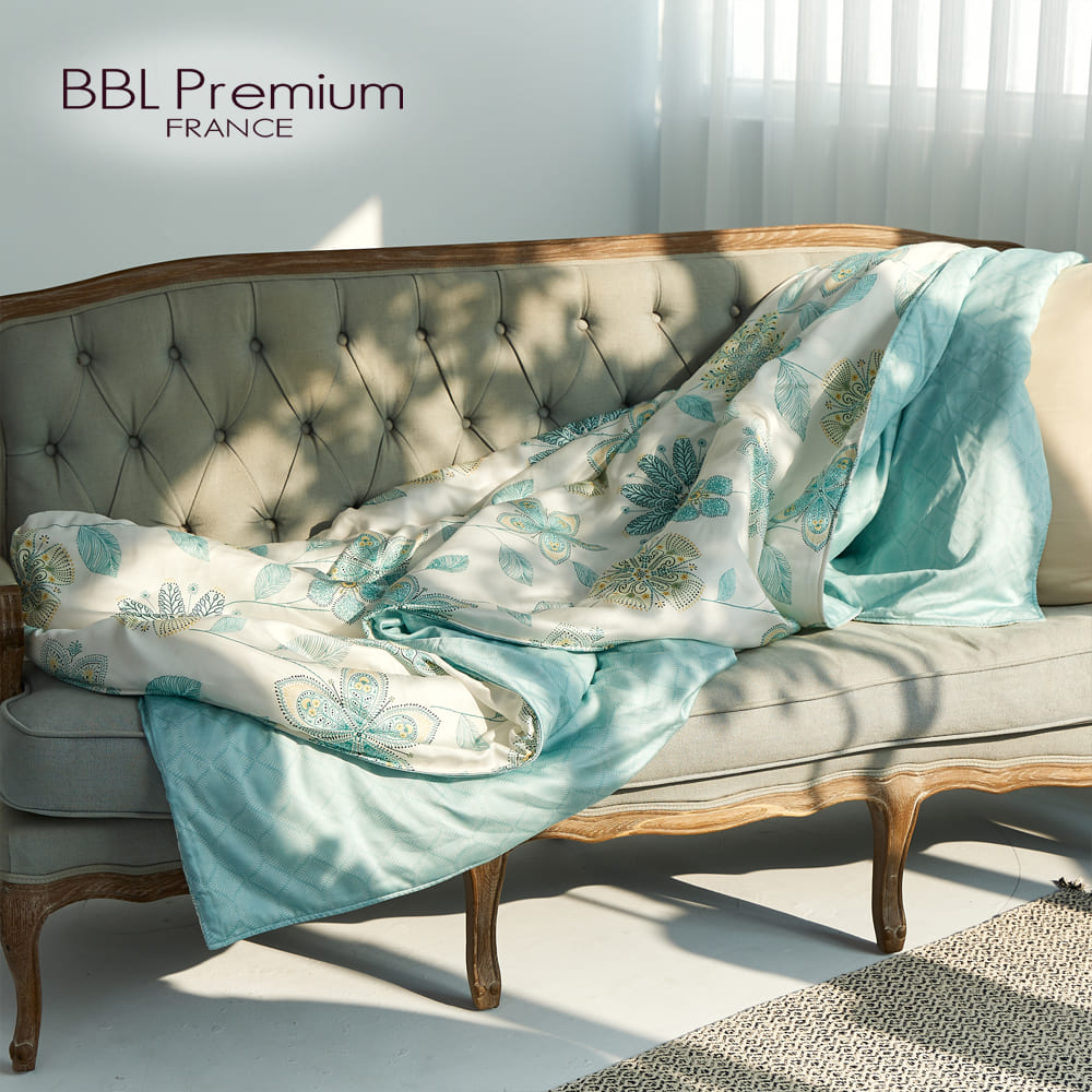 【BBL Premium】100%天絲印花鋅力綿涼被-幸福蒲公英-薄荷藍(雙人)