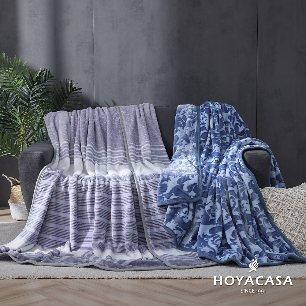 HOYACASA 冬日典藏法蘭絨親膚保暖毯(180X200cm)-多款任選