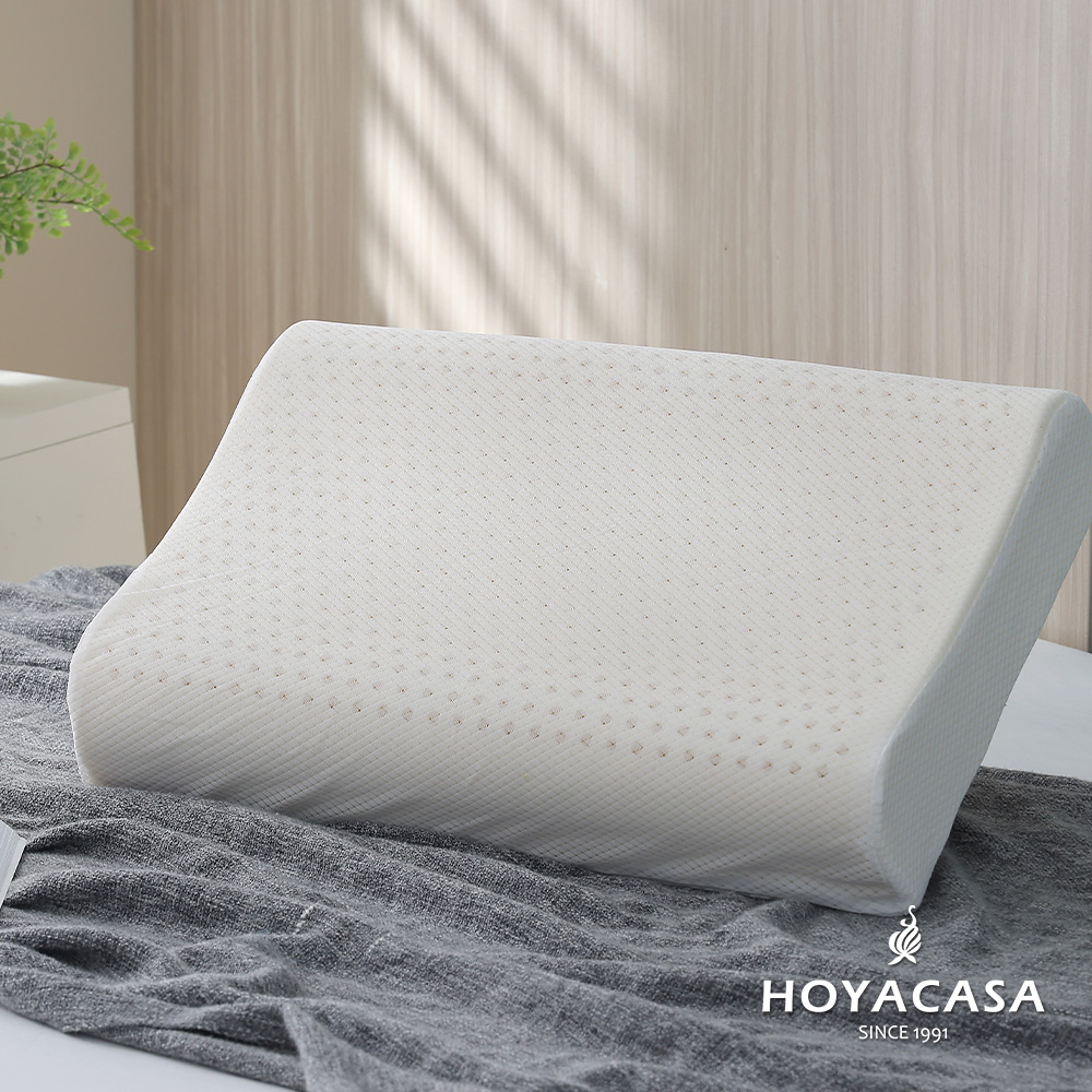 HOYACASA 泰國乳膠工學包覆護頸枕-人體工學型(一入)