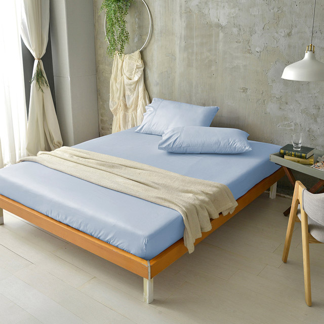 澳洲Simple Living 單人300織台灣製純棉床包枕套組(海洋藍)