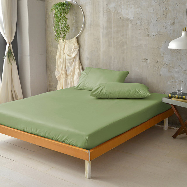 澳洲Simple Living 加大300織台灣製純棉床包枕套組(橄欖綠)