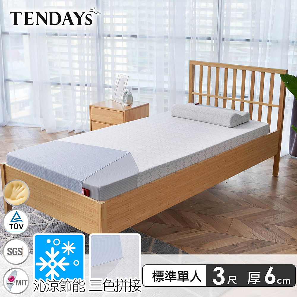 【TENDAYS】包浩斯紓壓床墊3尺標準單人(6cm厚記憶床)