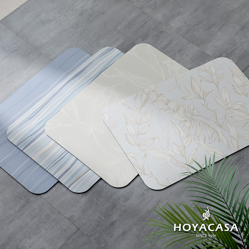 【HOYACASA】珪藻土軟式吸水地墊-多款任選