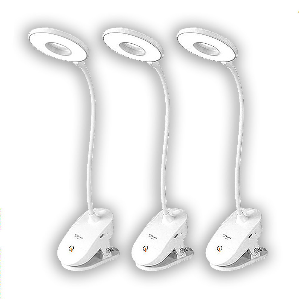 雅格USB充電環形閱讀檯燈(3入/組)