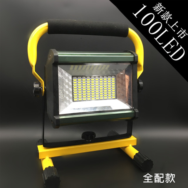 新款100W LED大功率爆亮 手提探照燈 投射燈-全配款