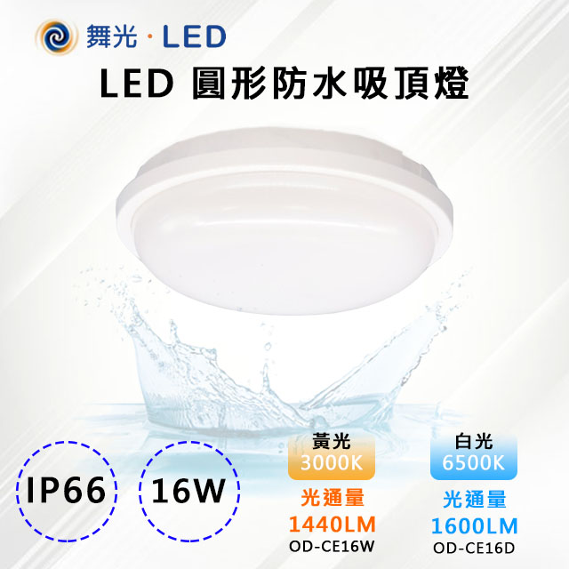 ※2入※【舞光-LED】LED 16W防水膠囊吸頂燈 OD-CE16
