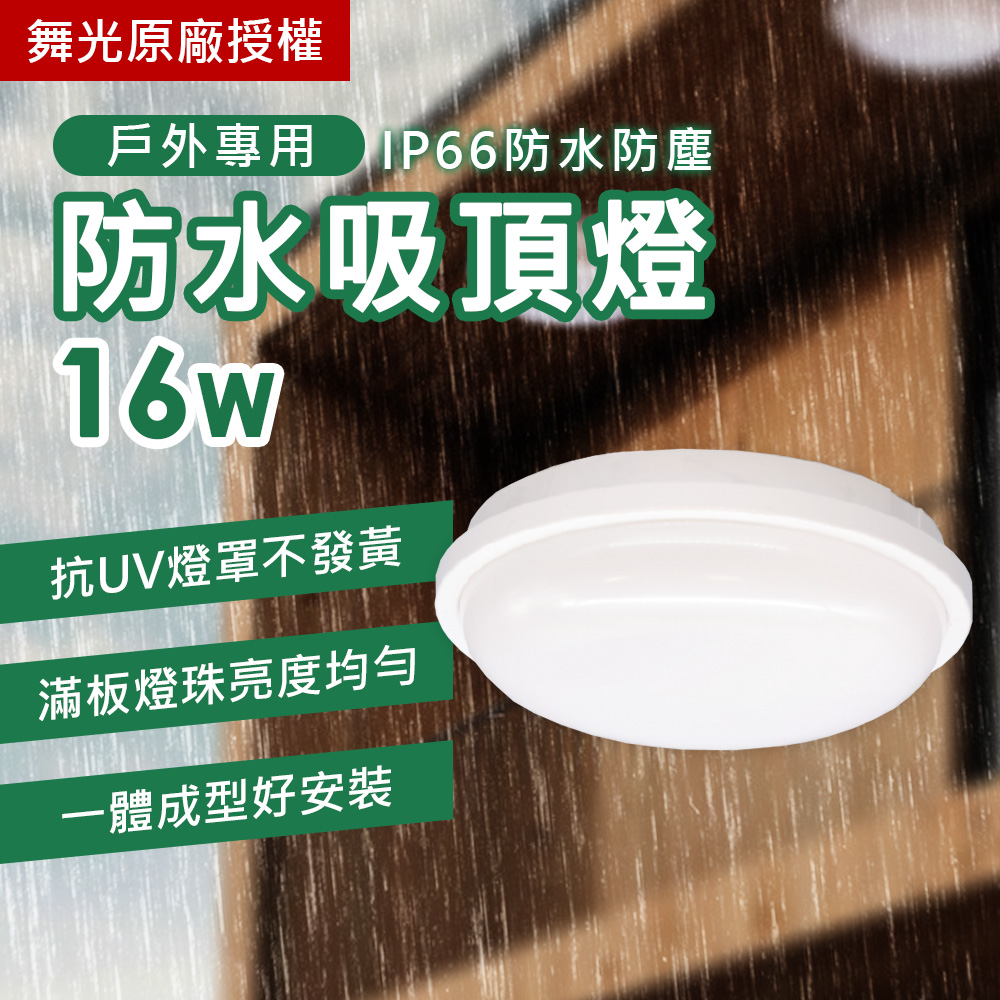 舞光 16W LED 防水吸頂燈-CE16 IP66 一體成形 抗UV材質 防水驅動器